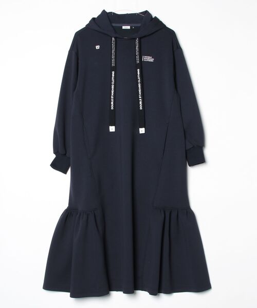 DOUBLE STANDARD CLOTHING（ダブルスタンダードクロージング）の「ダンボール フリルマキシワンピース（ワンピース・レディース・ベージュ/ネイビー・36/38）」の22枚目の写真