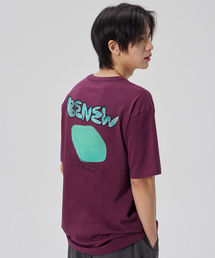[ビニュ]コットンルーズフィット半袖Tシャツ_プラムパープル