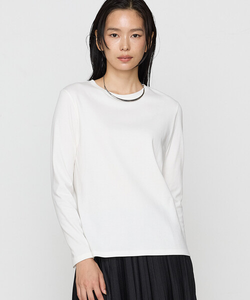 COMME CA(コムサ)の「〔 TALLサイズ 〕 フェザータッチスムース プルオーバー(Tシャツ/カットソー・レディース・ブルー/ブラック/ホワイト・15号)」の2枚目の写真