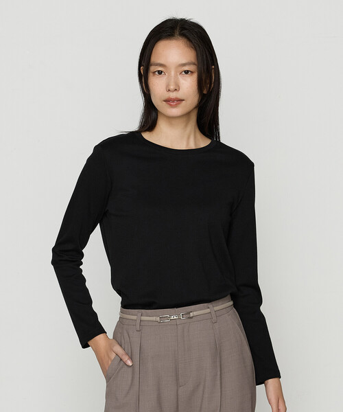 COMME CA(コムサ)の「〔 TALLサイズ 〕 フェザータッチスムース プルオーバー(Tシャツ/カットソー・レディース・ブルー/ブラック/ホワイト・15号)」の3枚目の写真