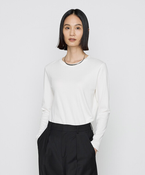 COMME CA(コムサ)の「〔 TALLサイズ 〕 フェザータッチスムース プルオーバー(Tシャツ/カットソー・レディース・ブルー/ブラック/ホワイト・15号)」の12枚目の写真