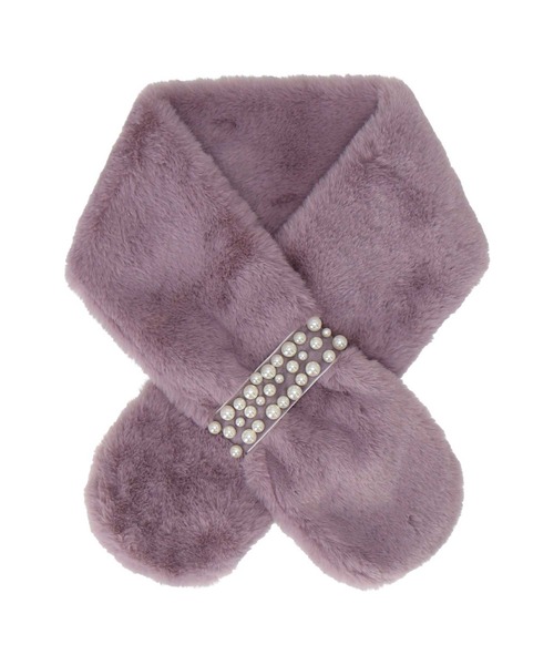 JILL STUART(ジルスチュアート)の「フェイクファー 差込マフラー(マフラー・レディース・ホワイト/ライトグレー/ブラック/ローズ・FREE)」の1枚目の写真