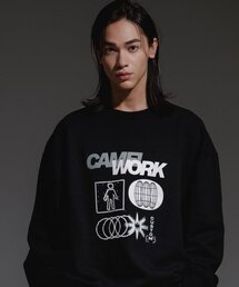 CAMEL WORK（キャメルワーク）の「グリッチスウェットシャツ(ブラック)（スウェット）」