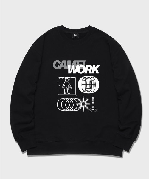 CAMEL WORK（キャメルワーク）の「グリッチスウェットシャツ(ブラック)（スウェット・メンズ・その他・LARGE/MEDIUM/X-LARGE）」の2枚目の写真