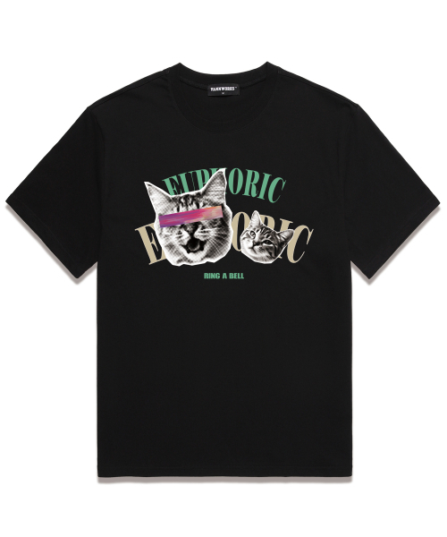 VANNWORKS(バンワークス)の「EUPHORIC CAT オーバーサイズ 半袖Tシャツ (VS0127) ブラック(Tシャツ/カットソー・レディース・その他・SMALL/MEDIUM/LARGE/X-LARGE/XX-LARGE)」の1枚目の写真