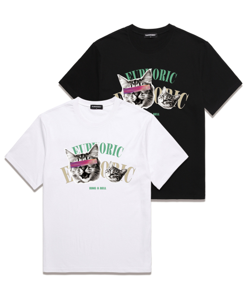 VANNWORKS(バンワークス)の「EUPHORIC CAT オーバーサイズ 半袖Tシャツ (VS0127) ブラック(Tシャツ/カットソー・レディース・その他・SMALL/MEDIUM/LARGE/X-LARGE/XX-LARGE)」の4枚目の写真