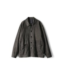 Capital Suede Leather Work Jacket Olive