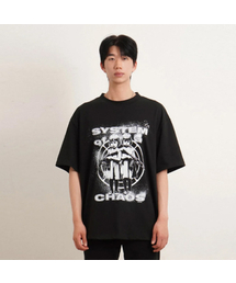 EULER（ユーラ）の「Oversized Soft Mock Neck T-Shirt_Twins (Black)（Tシャツ/カットソー・メンズ）」