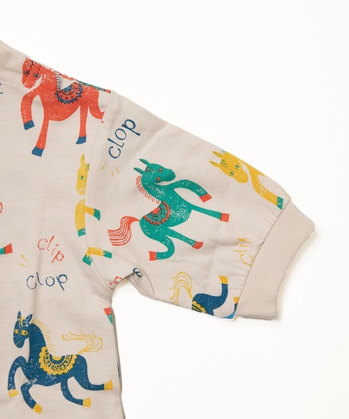 MAKE YOUR DAY（メイクユアデイ）の「カラフルポニー総柄長袖ロンパス（ロンパース・キッズ・アイボリー/サックスブルー・70/80）」の10枚目の写真