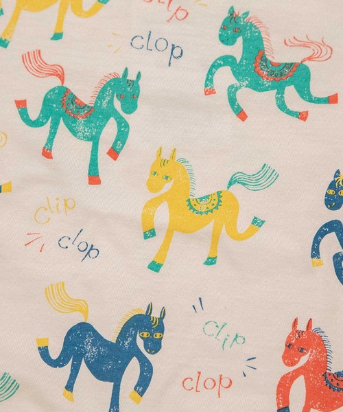 MAKE YOUR DAY（メイクユアデイ）の「カラフルポニー総柄長袖ロンパス（ロンパース・キッズ・アイボリー/サックスブルー・70/80）」の12枚目の写真