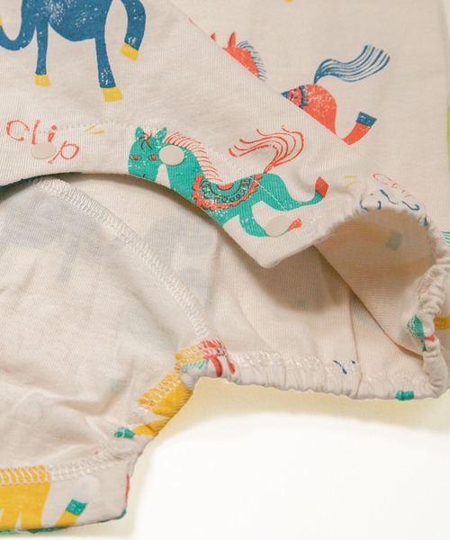 MAKE YOUR DAY（メイクユアデイ）の「カラフルポニー総柄長袖ロンパス（ロンパース・キッズ・アイボリー/サックスブルー・70/80）」の13枚目の写真