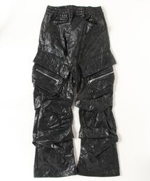 A.F ARTEFACT/エーエフ・アーティファクト/BOOTS CUT TUCK CARGO PANTS / WASHER SYNTHETIC LEATHER / ag-12006-3