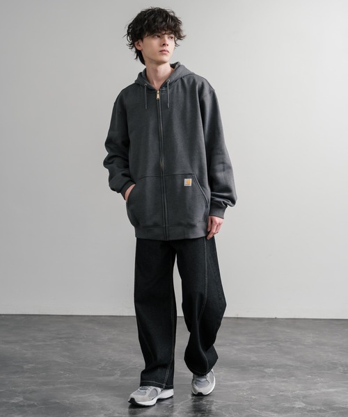 Carhartt(カーハート)の「Carhartt カーハート MIDWEIGHT HOODED ZIP-FRONT SWEATSHIRT オーバーサイズ裏起毛長袖フルジップパーカー(パーカー・メンズ・ヘザーグレー/ブラック/チャコール/ネイビー/オレンジ・XL/M/L)」の15枚目の写真