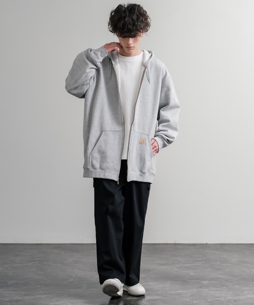 Carhartt(カーハート)の「Carhartt カーハート MIDWEIGHT HOODED ZIP-FRONT SWEATSHIRT オーバーサイズ裏起毛長袖フルジップパーカー(パーカー・メンズ・ヘザーグレー/ブラック/チャコール/ネイビー/オレンジ・XL/M/L)」の12枚目の写真