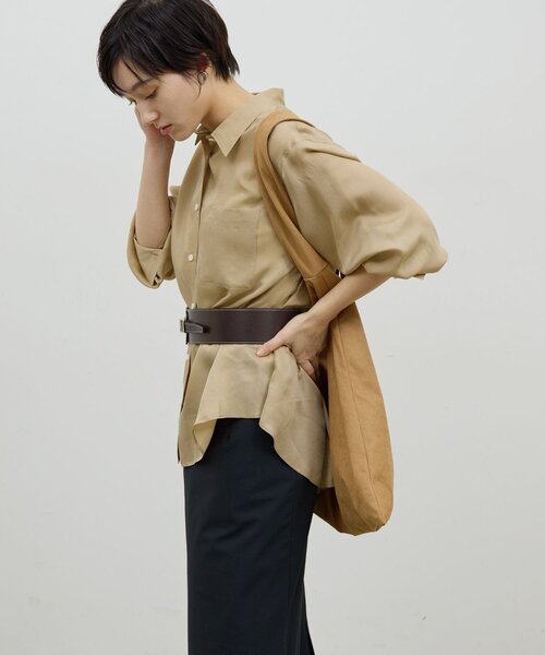 GALLARDAGALANTE（ガリャルダガランテ）の「【2.718】Knotショルダー（トートバッグ・レディース・ライトベージュ/キャメル・FREE）」の16枚目の写真