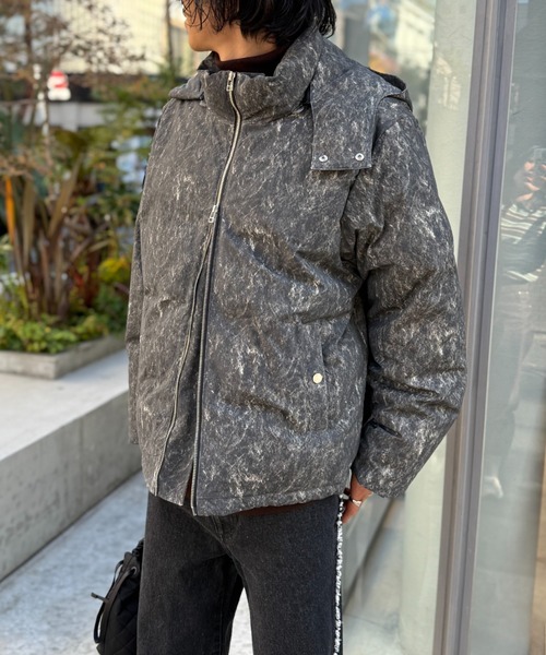 LOVELESS（ラブレス）の「ニュアンスプリントフーディーダウン（ダウンジャケット/コート・メンズ・チャコールグレー・M/L）」の2枚目の写真