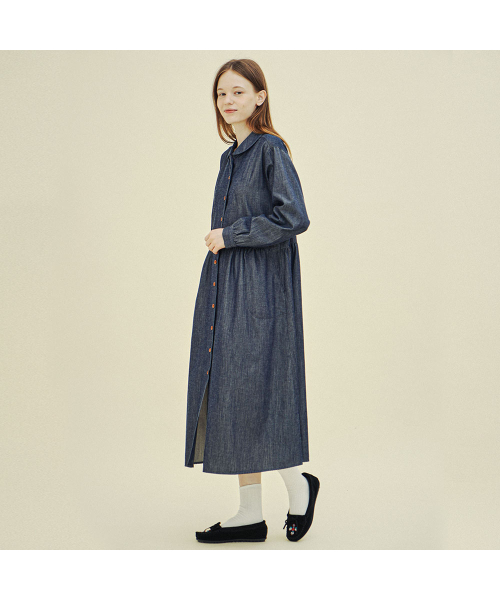 CHIQUITA(チキータ)の「シャツワンピース(デニムテンセル)インディゴ243201DID(ワンピース・レディース・その他・SMALL/MEDIUM)」の3枚目の写真