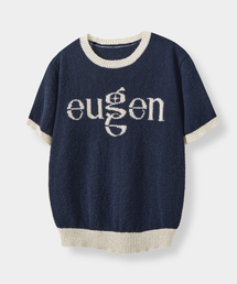 EUGGEN（ユジェン）の「ツートンブークルハーフニット_ネイビー（ニット/セーター）」