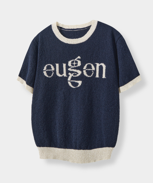 EUGGEN(ユジェン)の「ツートンブークルハーフニット_ネイビー(ニット/セーター・レディース・その他・SMALL/MEDIUM)」の1枚目の写真
