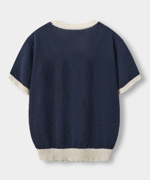 EUGGEN(ユジェン)の「ツートンブークルハーフニット_ネイビー(ニット/セーター・レディース・その他・SMALL/MEDIUM)」の3枚目の写真