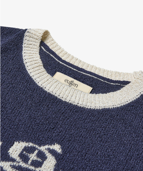 EUGGEN(ユジェン)の「ツートンブークルハーフニット_ネイビー(ニット/セーター・レディース・その他・SMALL/MEDIUM)」の5枚目の写真