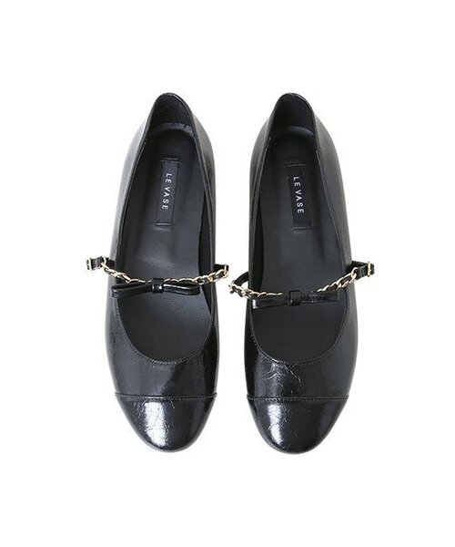 LEVASE（ルバズ）の「e.g) jenny chain flat-black 2cm（バレエシューズ・レディース・その他・38/39/35/36/37/36.5/37.5/35.5/38.5）」の2枚目の写真