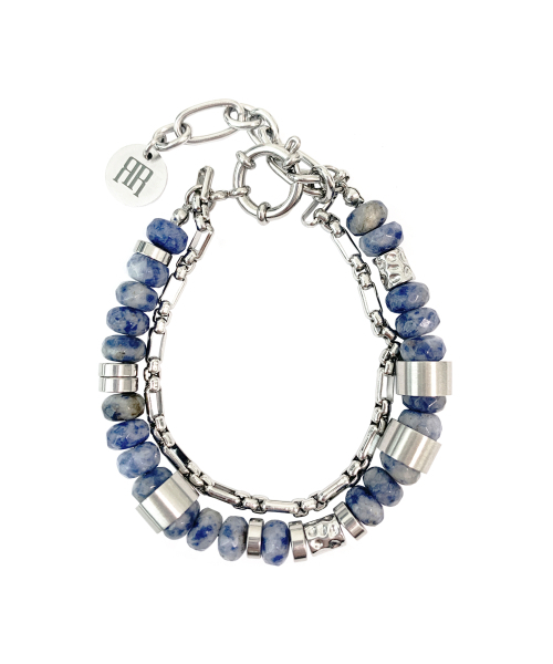 DANDEL BOLD GEMSTONE CHAIN BRACELET / CLOUDY BLUE