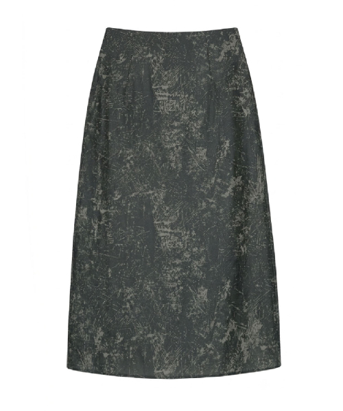 MOIREMOA(モアレモア)の「Crack silky long skirt -charcoal(スカート・レディース・その他・SMALL/MEDIUM)」の1枚目の写真