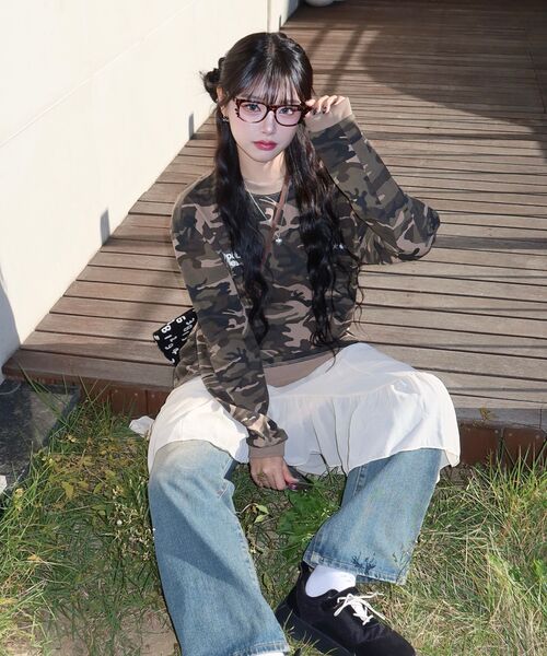 mydeepbluememories(マイディープブルーメモリーズ)の「MM SYMBOL LOGO CAMO LONG SLEEVE #1(Tシャツ/カットソー・レディース・その他・FREE)」の6枚目の写真