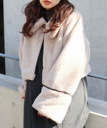 CECIL McBEE（セシルマクビー）の「スタンドカラーファーブルゾン（その他アウター）」