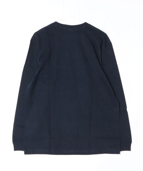 MAISON CLUB（メゾンクラブ）の「【MAISON CLUB】ワンポイント刺繍ロングスリーブTee LESS IS MORE（Tシャツ/カットソー・メンズ・ブラック/カーキ/ホワイト/ネイビー・XX-LARGE/M/XL/L）」の5枚目の写真
