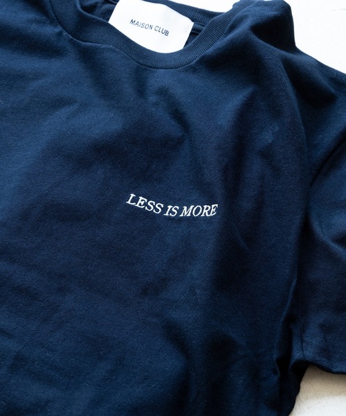 MAISON CLUB（メゾンクラブ）の「【MAISON CLUB】ワンポイント刺繍ロングスリーブTee LESS IS MORE（Tシャツ/カットソー・メンズ・ブラック/カーキ/ホワイト/ネイビー・XX-LARGE/M/XL/L）」の7枚目の写真