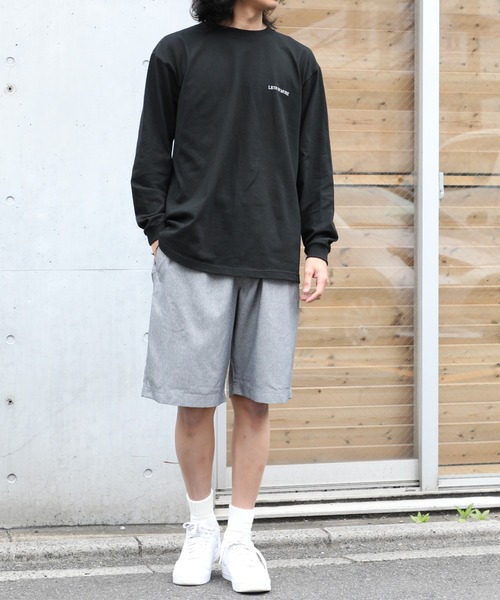 MAISON CLUB（メゾンクラブ）の「【MAISON CLUB】ワンポイント刺繍ロングスリーブTee LESS IS MORE（Tシャツ/カットソー・メンズ・ブラック/カーキ/ホワイト/ネイビー・XX-LARGE/M/XL/L）」の18枚目の写真