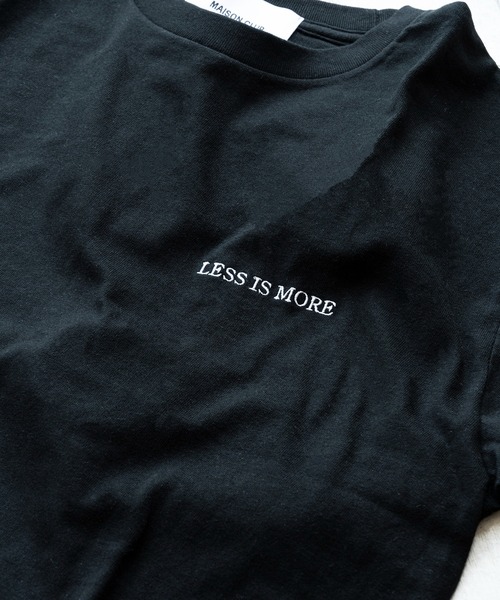 MAISON CLUB（メゾンクラブ）の「【MAISON CLUB】ワンポイント刺繍ロングスリーブTee LESS IS MORE（Tシャツ/カットソー・メンズ・ブラック/カーキ/ホワイト/ネイビー・XX-LARGE/M/XL/L）」の17枚目の写真