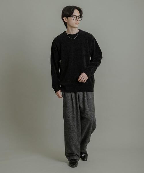 SENSE OF PLACE by URBAN RESEARCH（センスオブプレイスバイアーバンリサーチ）の「『洗濯可』モールニットプルオーバー（ニット/セーター・メンズ・ライトブラウン/グレー/ブラック・LARGE/MEDIUM）」の8枚目の写真