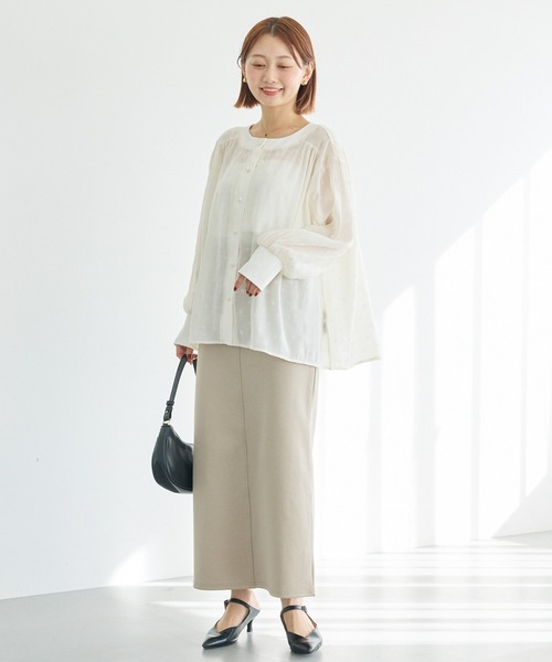 LAVEANGE(ラビアンジェ)の「シアーフロッキードットブラウス(シャツ/ブラウス・レディース・オフホワイト/ブラック・4L/3L/LL/M/5L)」の18枚目の写真