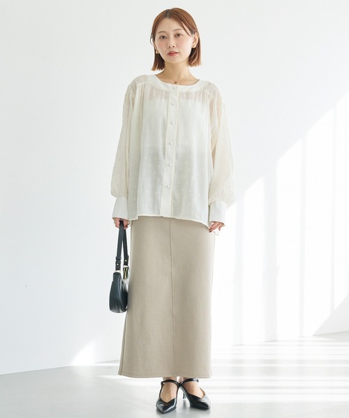 LAVEANGE(ラビアンジェ)の「シアーフロッキードットブラウス(シャツ/ブラウス・レディース・オフホワイト/ブラック・4L/3L/LL/M/5L)」の20枚目の写真