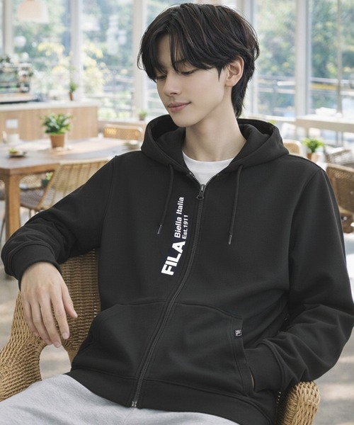 FILA フィラ ワンポイント 裏毛 スウェット フルジップ パーカー