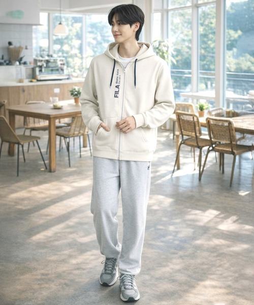 FILA(フィラ)の「FILA フィラ ワンポイント 裏毛 スウェット フルジップ パーカー(パーカー・メンズ・ブラック/オフホワイト/ネイビー・S/L/LL/3L/M)」の8枚目の写真