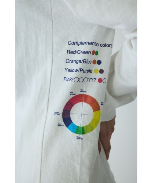 HeRIN.CYE(ヘリンドットサイ)の「Side print long T-shirt サイドプリントロングTシャツ(Tシャツ/カットソー・レディース・ライトピンク/ホワイト・FREE)」の9枚目の写真