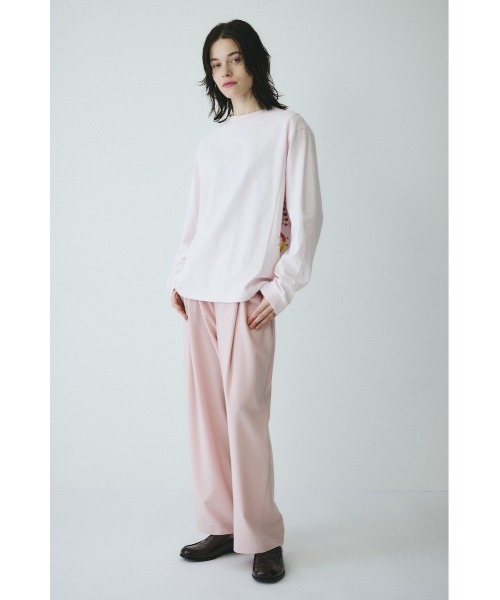 HeRIN.CYE(ヘリンドットサイ)の「Side print long T-shirt サイドプリントロングTシャツ(Tシャツ/カットソー・レディース・ライトピンク/ホワイト・FREE)」の12枚目の写真