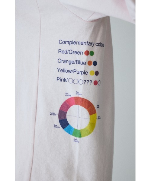 HeRIN.CYE(ヘリンドットサイ)の「Side print long T-shirt サイドプリントロングTシャツ(Tシャツ/カットソー・レディース・ライトピンク/ホワイト・FREE)」の15枚目の写真