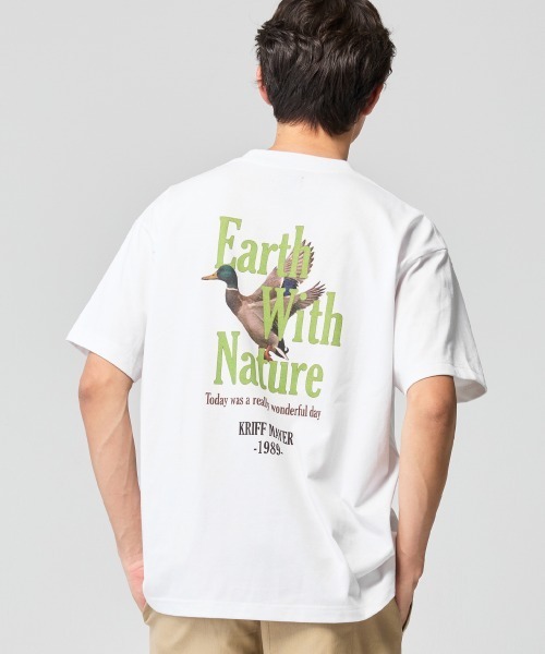 KRIFF MAYER(クリフメイヤー)の「【接触冷感】DRY TOUCH 冷感T(ハンティング)(Tシャツ/カットソー・メンズ・ブラック/オフホワイト/ライム/ネイビー・MEDIUM/X-LARGE/LARGE)」の1枚目の写真