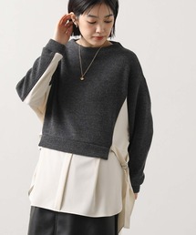 Gready Brilliant | 起毛畦ドッキングチュニック(Tシャツ/カットソー)