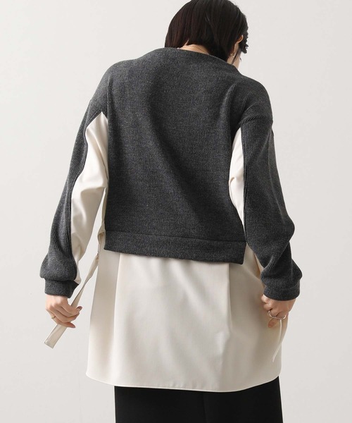 Gready Brilliant（グレディブリリアン）の「起毛畦ドッキングチュニック（Tシャツ/カットソー・レディース・チャコールグレー/カーキ・38）」の20枚目の写真