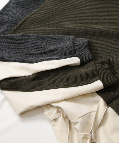 Gready Brilliant（グレディブリリアン）の「起毛畦ドッキングチュニック（Tシャツ/カットソー・レディース・チャコールグレー/カーキ・38）」の11枚目の写真