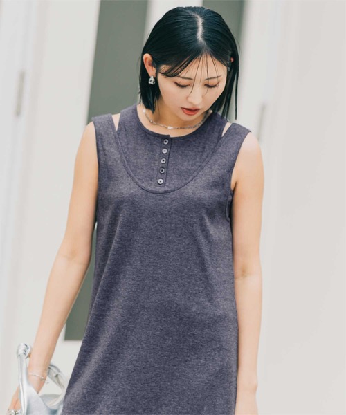 UR'S（ユアーズ）の「2Pレイヤードワンピース（ワンピース・レディース・チャコール/ブラウン/ブラック・L/M/S）」の11枚目の写真