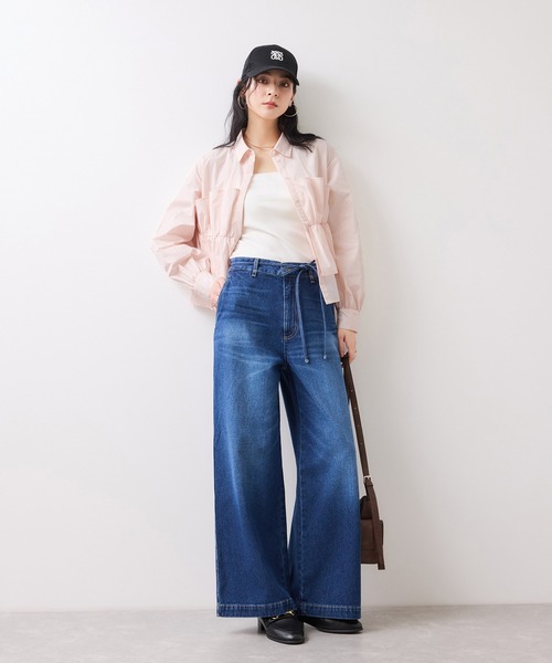 VIS（ビス）の「ビスチェドッキングシャツ/イージーケア（シャツ/ブラウス・レディース・オフホワイト/ピンク/ブルー・FREE）」の17枚目の写真