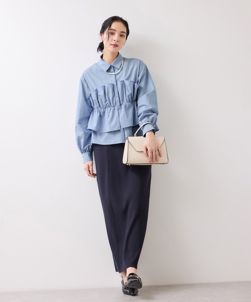 VIS（ビス）の「ビスチェドッキングシャツ/イージーケア（シャツ/ブラウス・レディース・オフホワイト/ピンク/ブルー・FREE）」の19枚目の写真