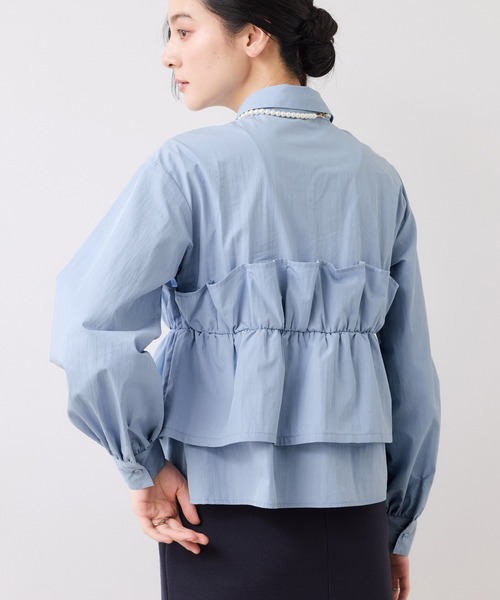 VIS（ビス）の「ビスチェドッキングシャツ/イージーケア（シャツ/ブラウス・レディース・オフホワイト/ピンク/ブルー・FREE）」の20枚目の写真